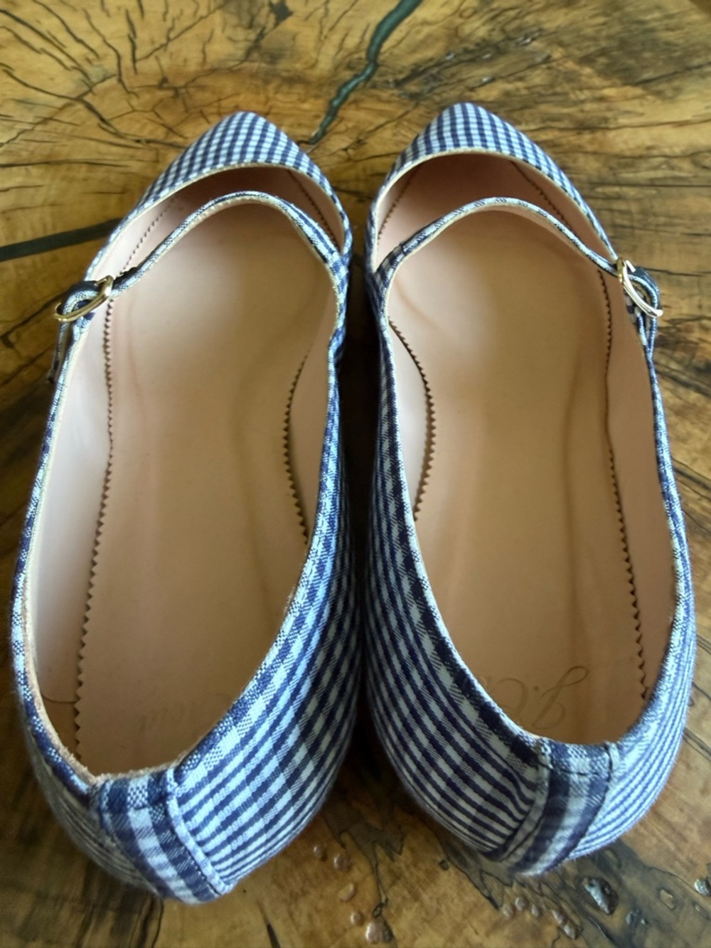 J. Crew Pointed-Toe Mary Jane Flats in Gingham - Picture 7 of 10